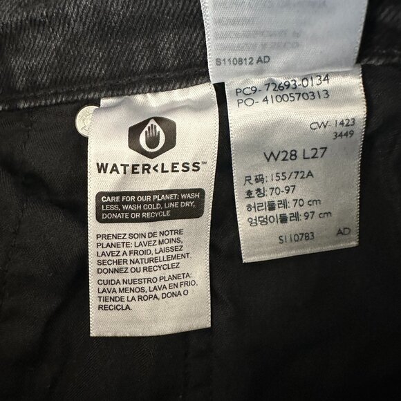 Levi's Ribcage Straight Ankle Jeans High Rise Charcoal Black Women's 28 28x27 - Picture 9 of 9